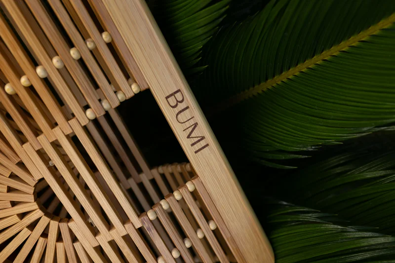 BUMI Handarbeit – handgefertigte Bambustasche Detail