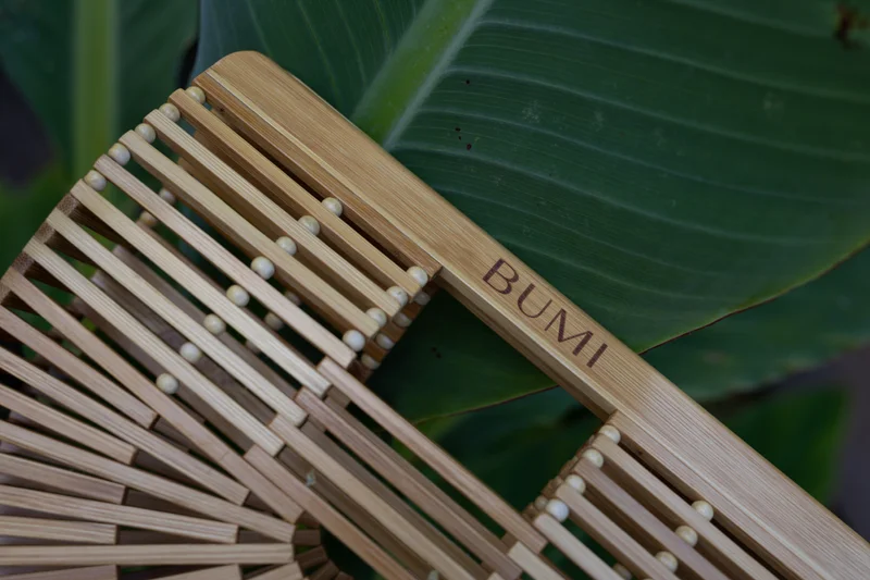 BUMI Qualität – handgefertigte Bambustasche Detail